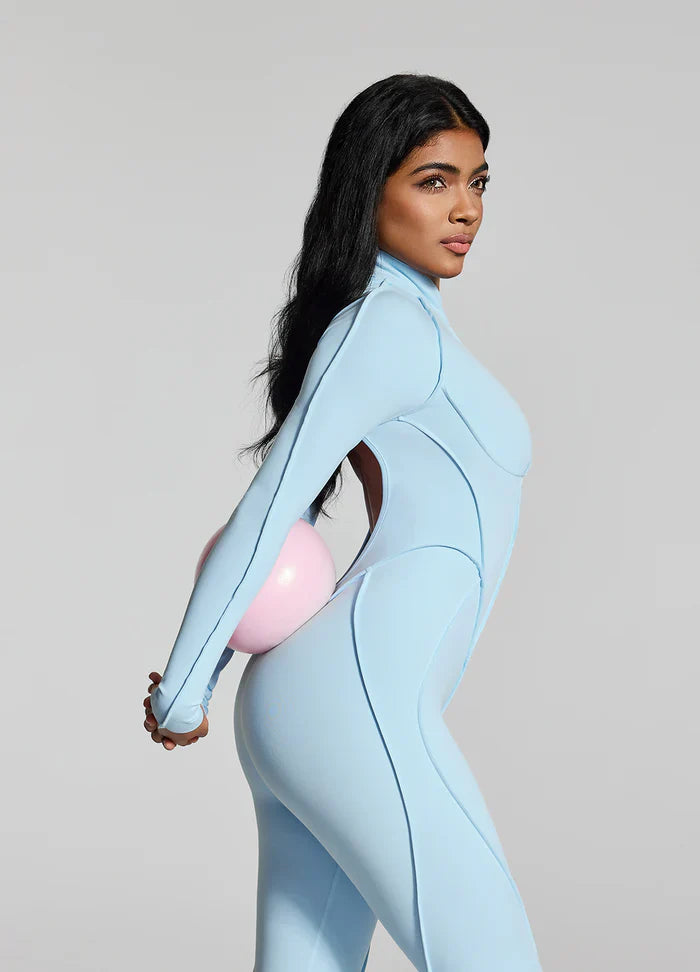 Open-Back Catsuit Blue