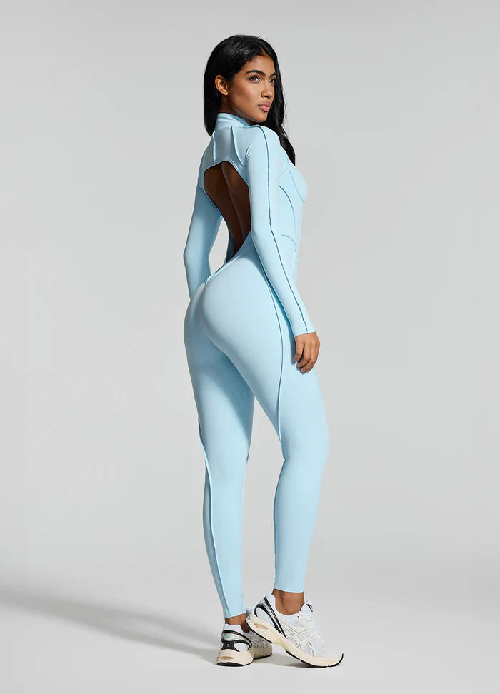 Open-Back Catsuit Blue