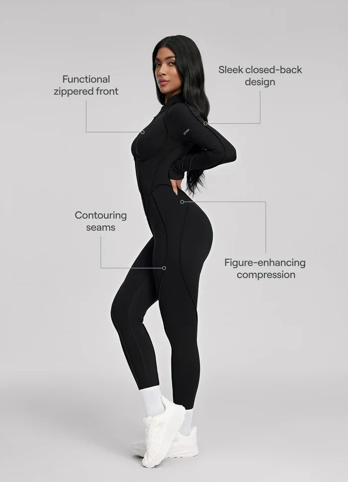 Closed-Back Catsuit Black