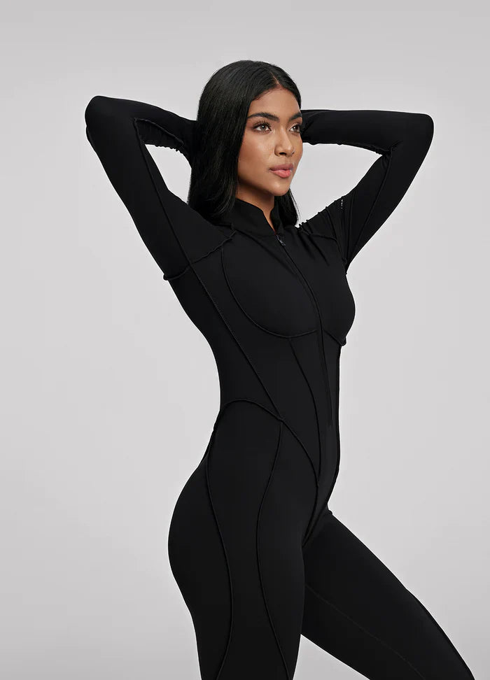 Closed-Back Catsuit Black