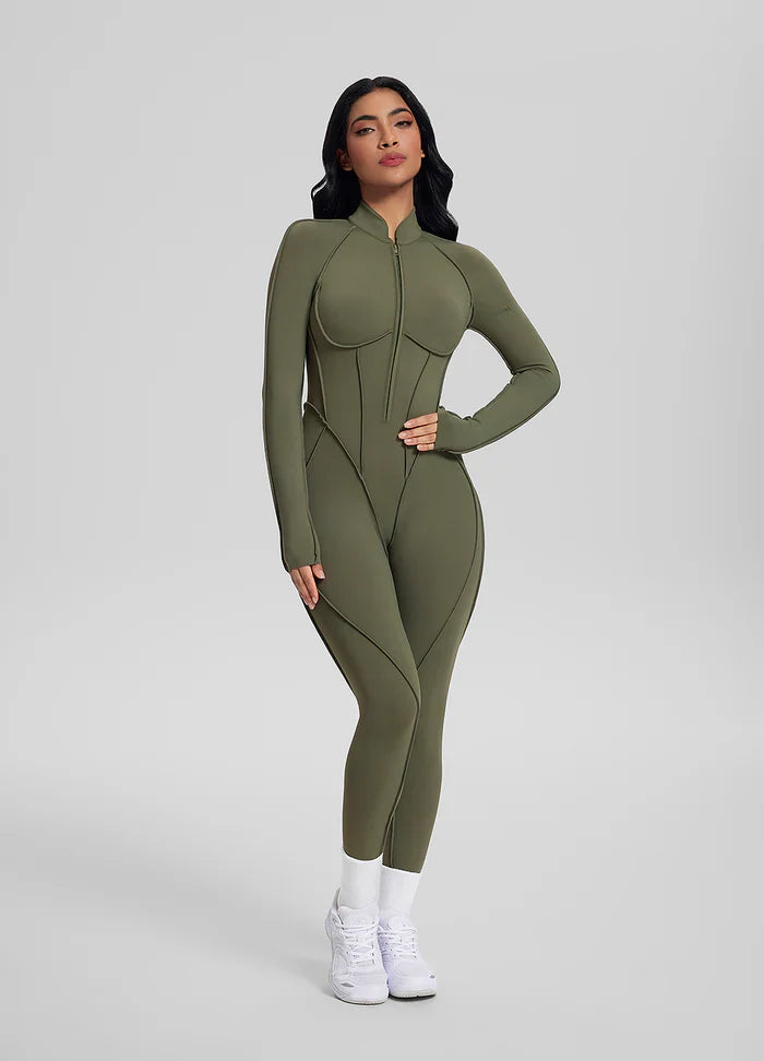 Closed-Back Catsuit Green