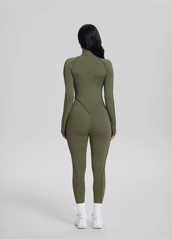 Closed-Back Catsuit Green