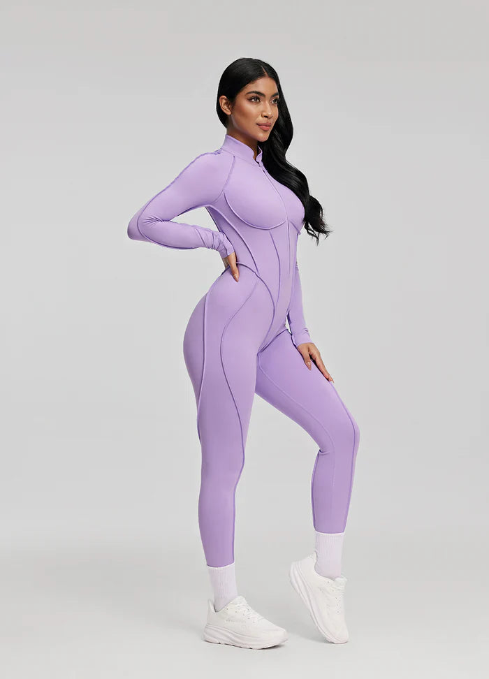 Open-Back Catsuit Pink