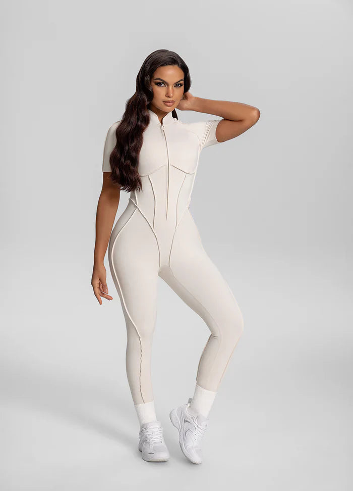 Short Sleeve Full-Length Catsit Beige