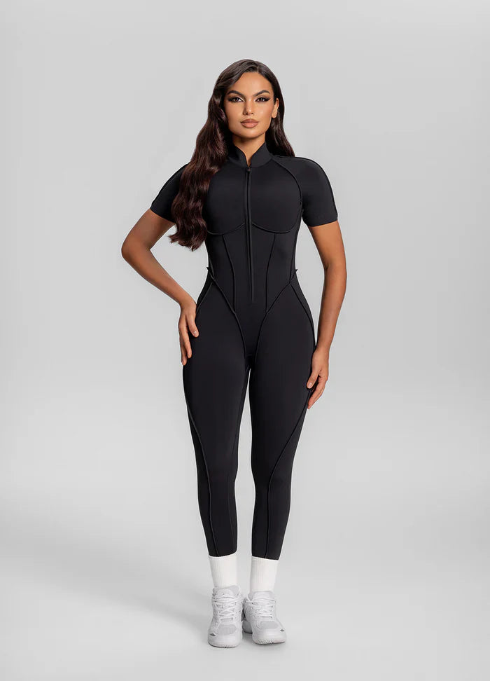 Short Sleeve Full-Length Catsit Black